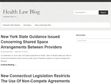 Tablet Screenshot of healthlawblog.garfunkelwild.com